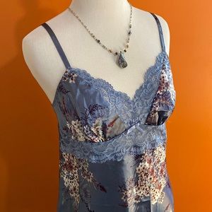 THALIA & SODI INTIMATES Chemise Satin Gown ~Periwinkle ~ Slip Dress ~ Small